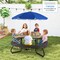 Kids Outdoor Play Table with Collapsible Umbrella and Heavy-Duty Metal Frame